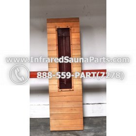 WOOD BENCHS + HEATERS - HEMLOCK WOOD BENCH + HEATER + RED COVER ( 55" x 16.2" ) 1