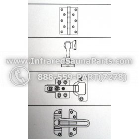 DOOR HINGES - GLASS DOOR HINGE STYLE 5 COMPLETE SET 15