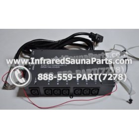 COMPLETE CONTROL POWER BOX 220V / 240V - COMPLETE CONTROL POWER BOX 220V / 240V WITH 7 CIRCUIT BOARD PINS  6 FEMALE PLUGS SAUNA KING INFRARED SAUNA 15