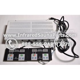 COMPLETE CONTROL POWER BOX WITH CONTROL PANEL - COMPLETE CONTROL POWER BOX GAIA INFRARED SAUNA STYLE 1 WITH TWO CONTROL PANELS 2