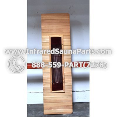 WOOD BENCHS + HEATERS - HEMLOCK WOOD BENCH + HEATER + RED COVER ( 56.6" x 16.2" ) 1