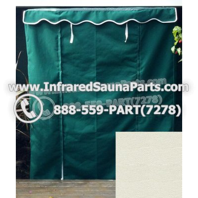 Blanco/White - RAIN COVER FOR 4 PERSON INFRARED SAUNA IN WHITE FINISH 1